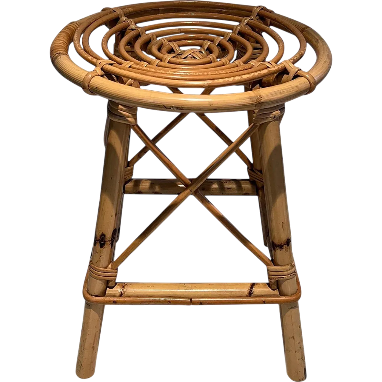 Rattan stool, 1970s 16