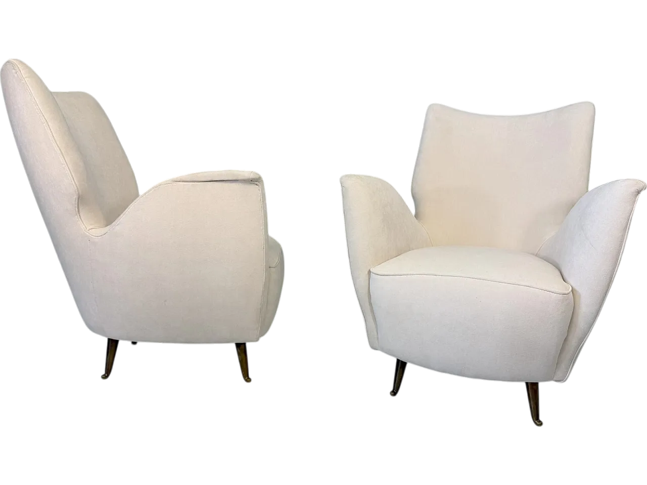 Swan Bedroom Armchairs from ISA Bergamo, 1950s, Set of 2 9