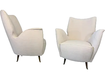 Swan Bedroom Armchairs from ISA Bergamo, 1950s, Set of 2