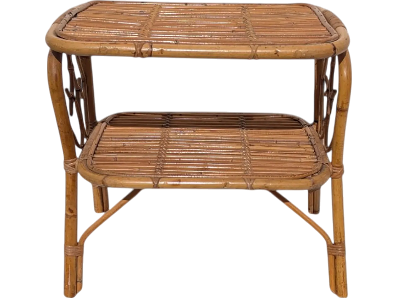 Bamboo wooden table 60s 7