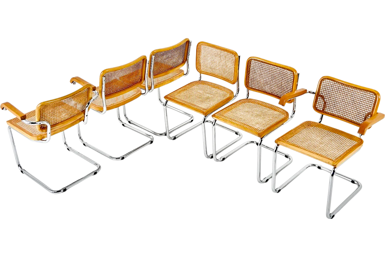 Dining Chairs Style B32 by Marcel Breuer, Set of 6 11