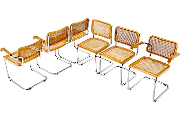 Dining Chairs Style B32 by Marcel Breuer, Set of 6