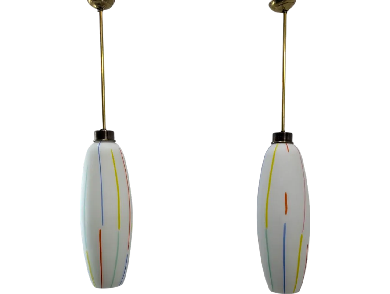 Pair of Suspension Lamps in Openda 1950s 14