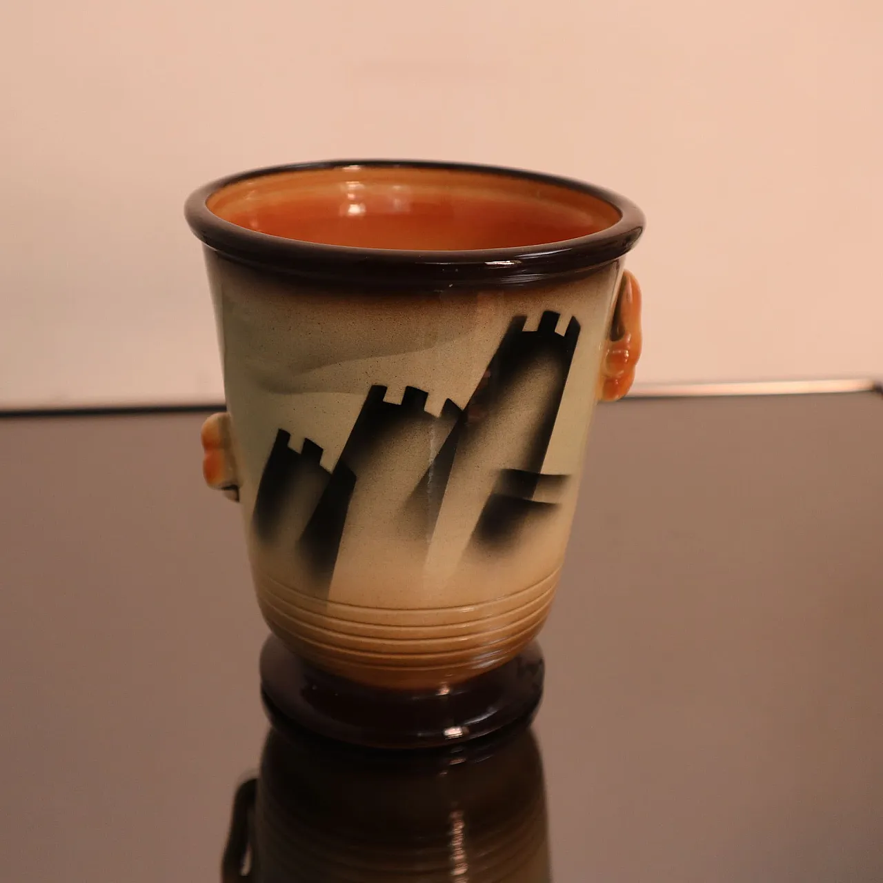 Vaso italiano art deco futurista anni 30 1