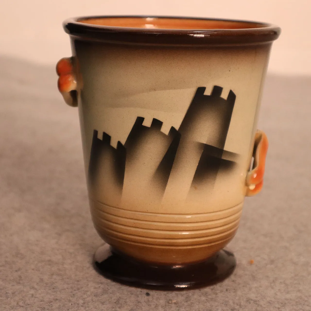 Vaso italiano art deco futurista anni 30 4