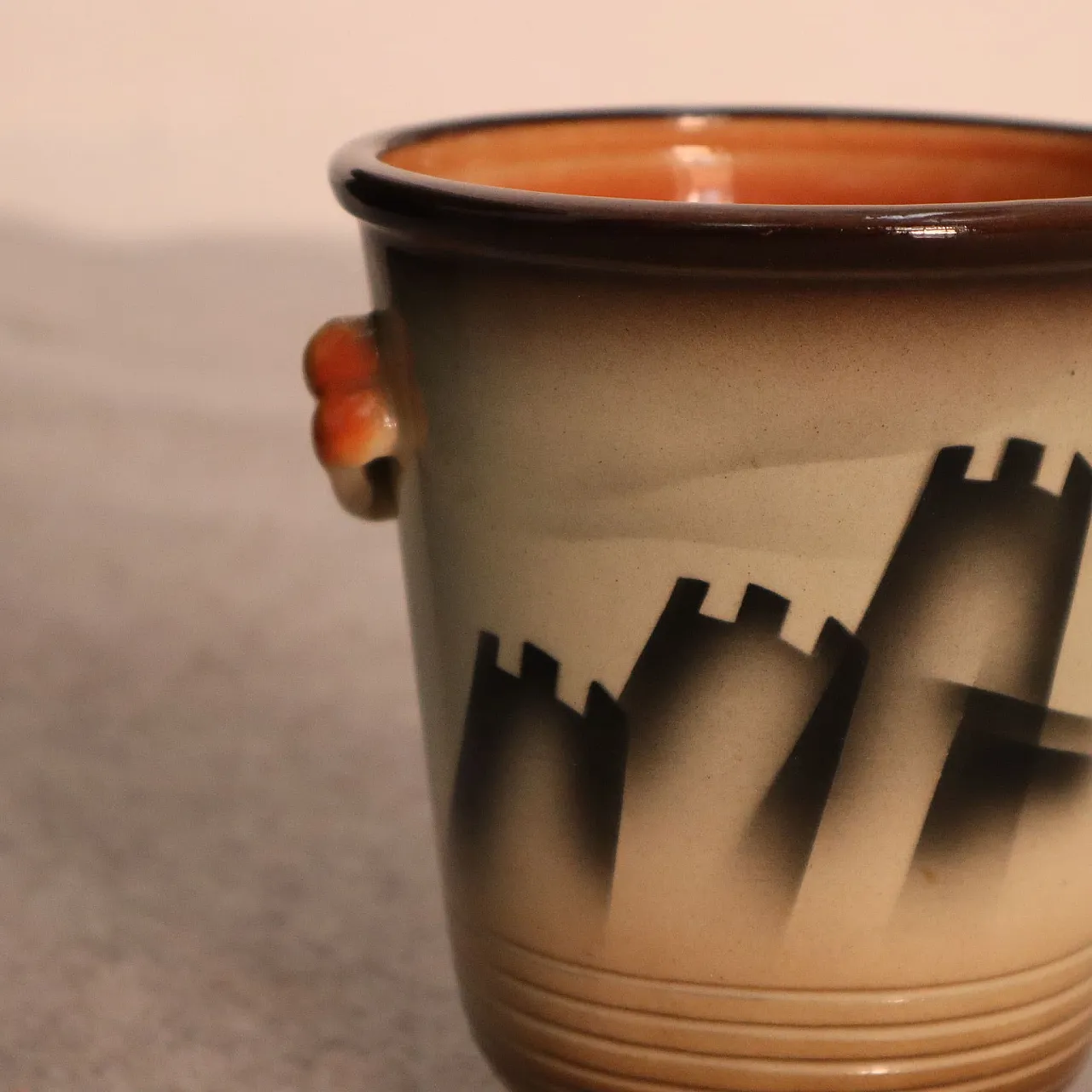 Vaso italiano art deco futurista anni 30 6