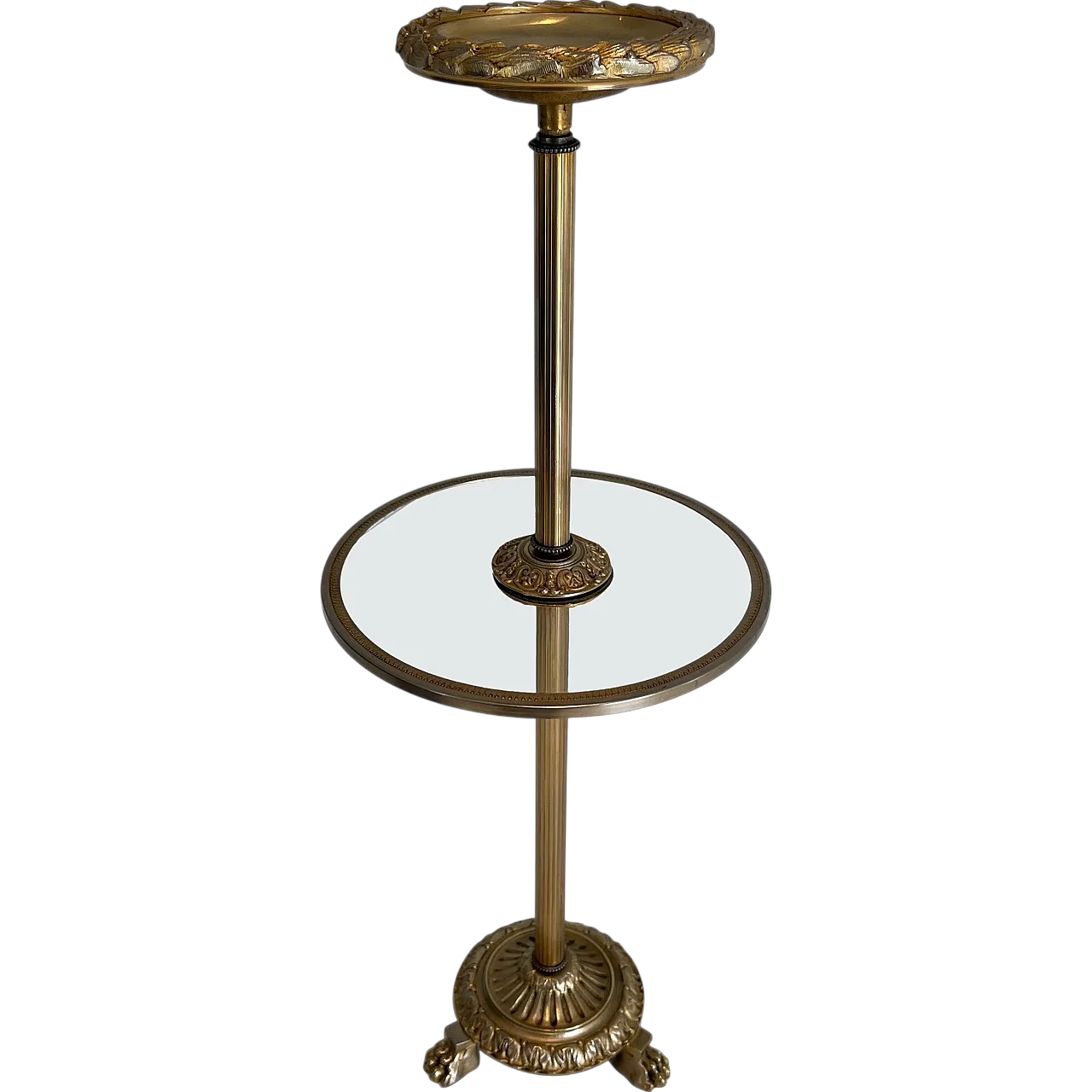 Bronze, glass and brass ashtray on stand by Maison Baguès, 1940s 18