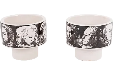 Pair of cups by P.Annigoni for Porcellane Darte Eva Sud, 1970s