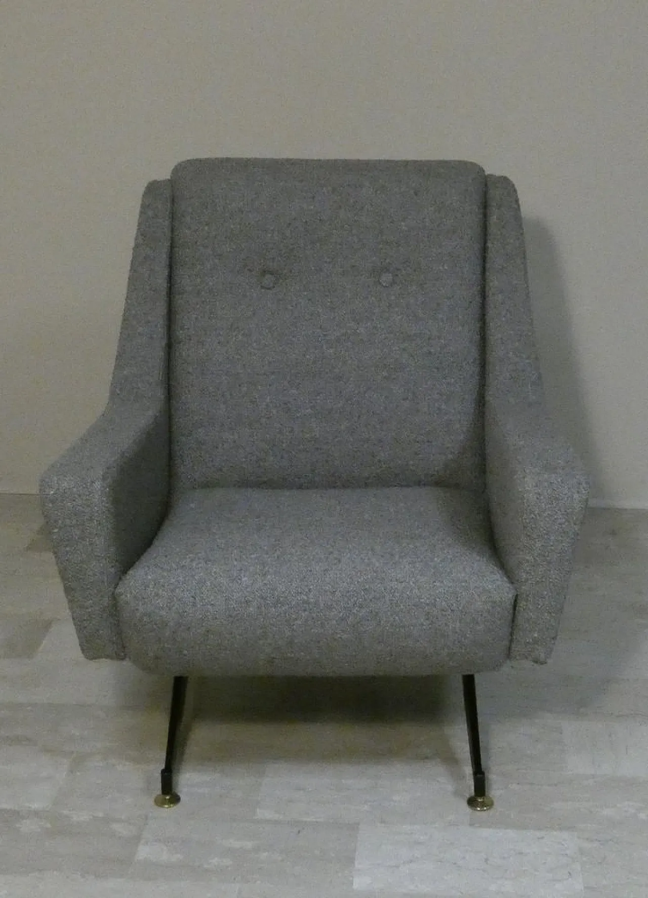 Set of Italian Modern Armchairs in Bouclè Yarn from Officina Di Ricerca, Italy, 1960s, Set of 2 5