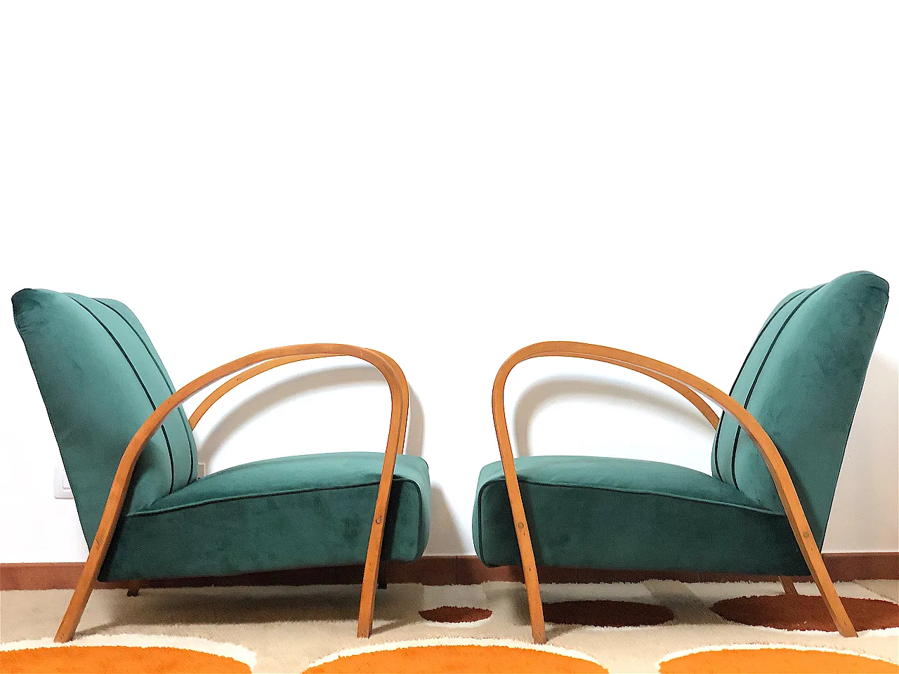 Pair of armchairs, 40s 4