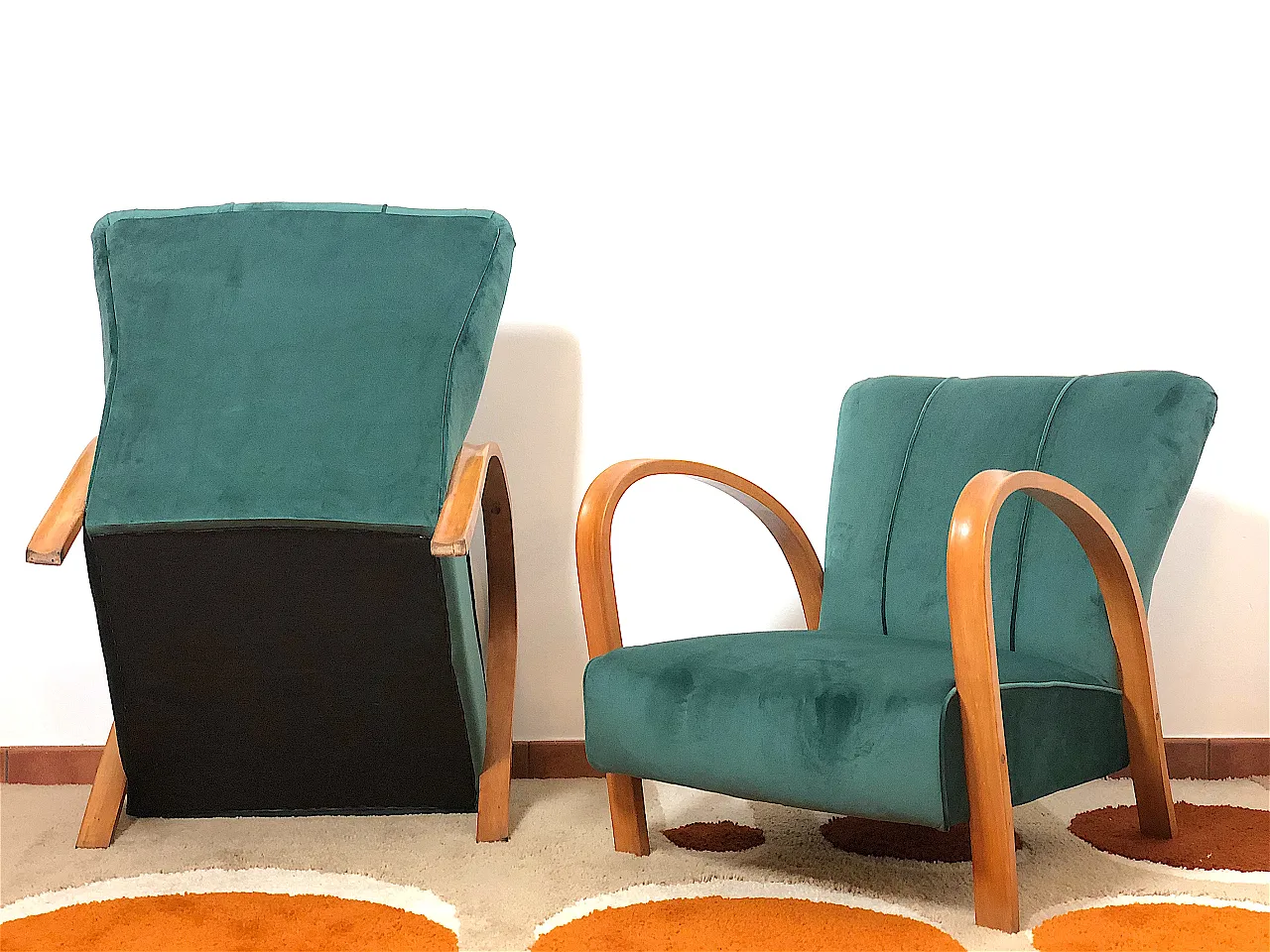 Pair of armchairs, 40s 13