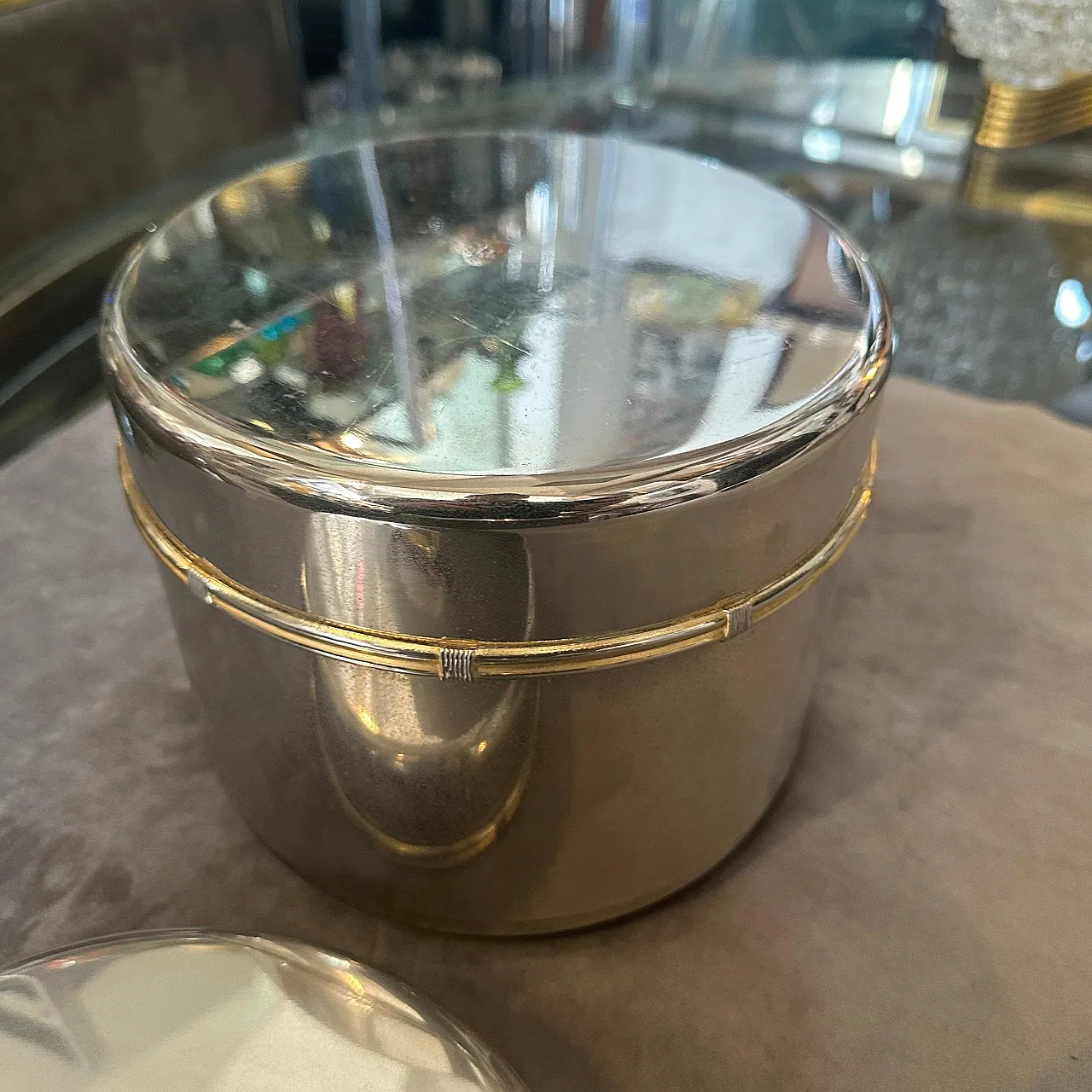 Brass and silver ice bucket by Gucci Firenze, 1970s 10