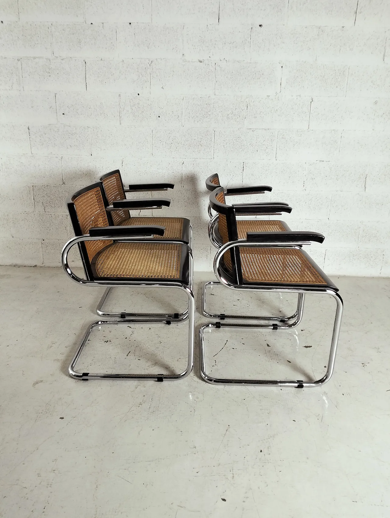 4 chairs in Luigi Saccardo style for Armet, 70s 12