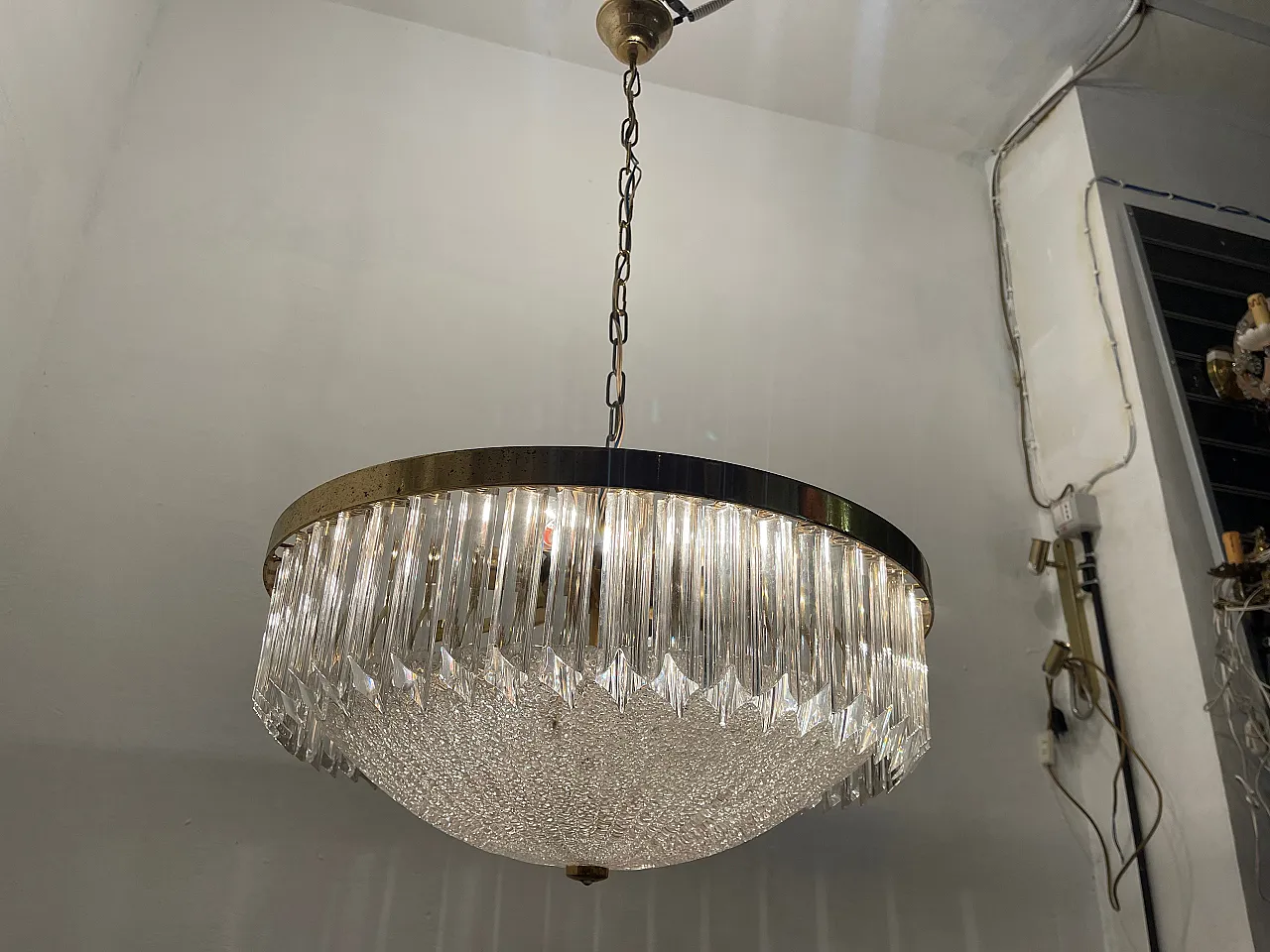 Large Murano Glass Chandelier, 1970s 2