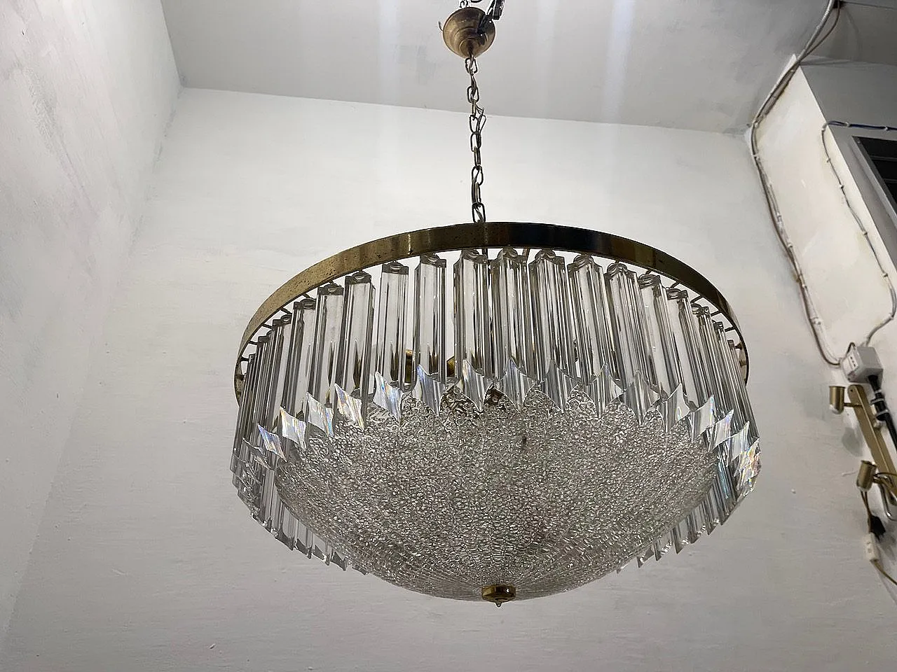 Large Murano Glass Chandelier, 1970s 3