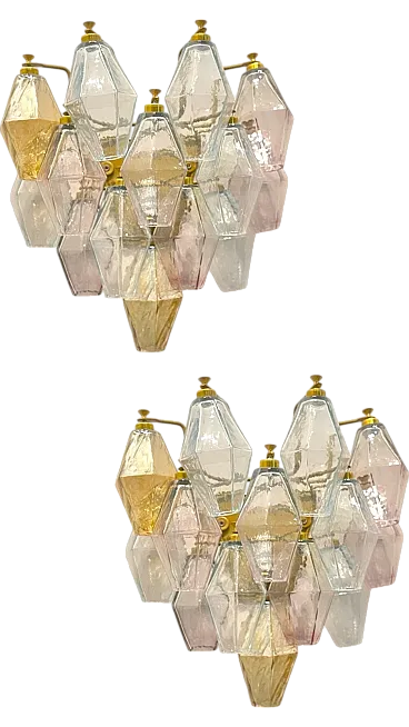 Pair of Murano glass polygon notes, 80s