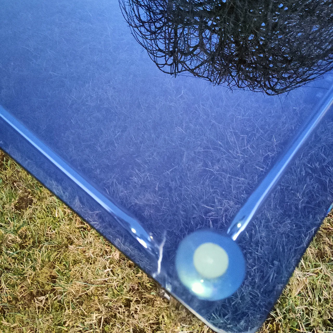 Living room table in smoked glass and steel, 70s 6