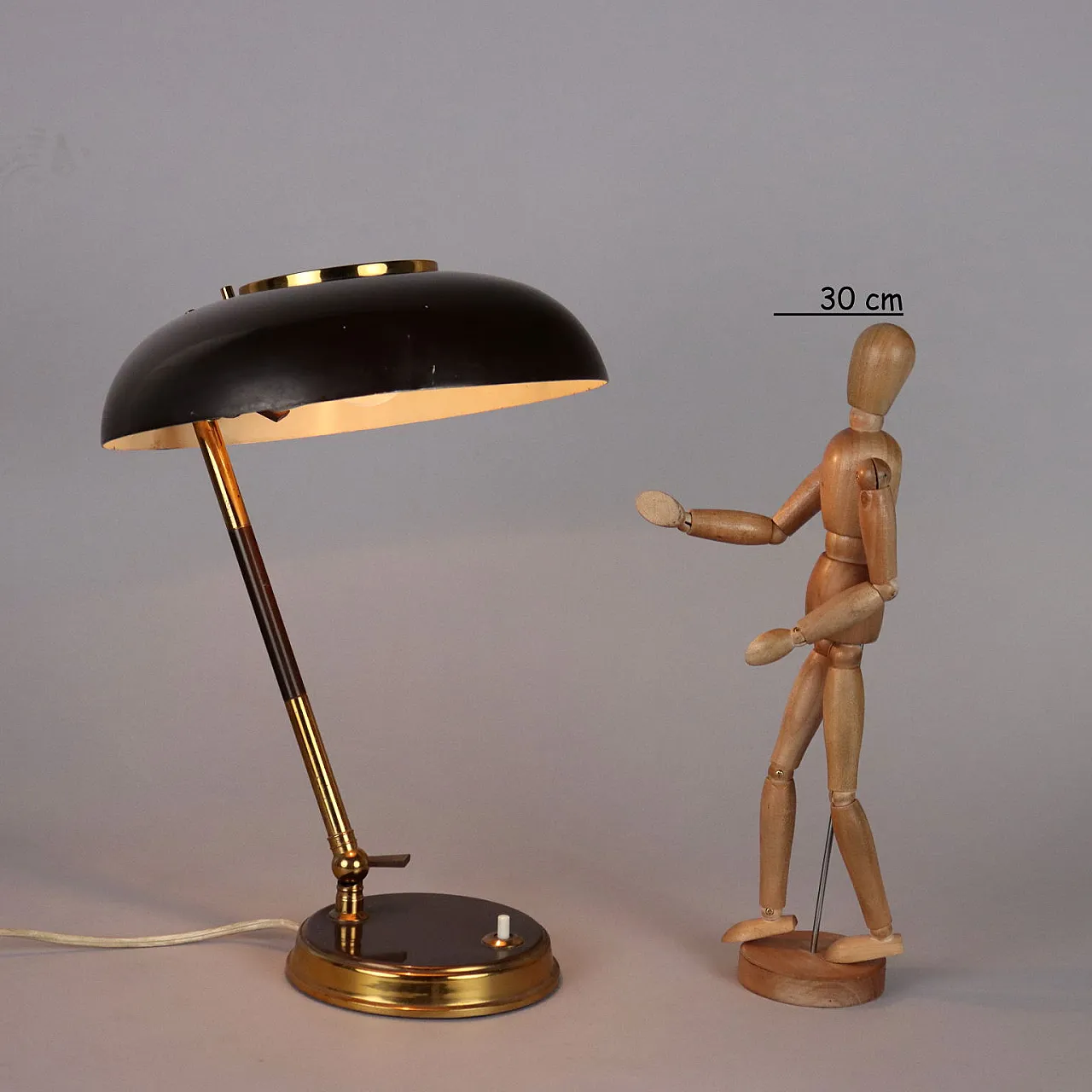 Aluminium lamp by Oscar Torlasco, mid 20th century 2