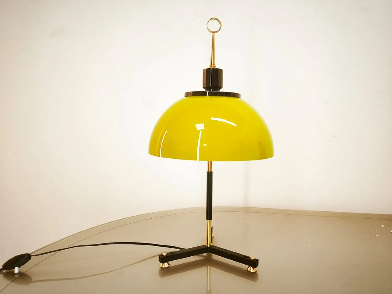 Lamp with green dome, 1950s 1