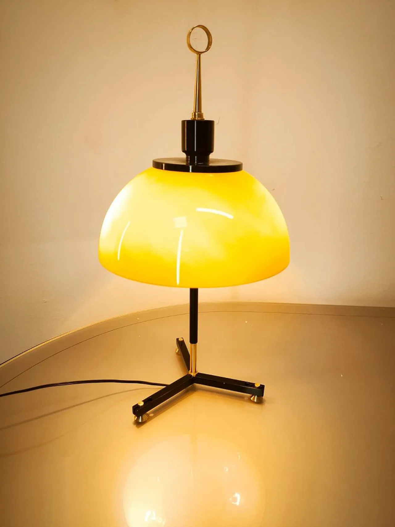 Lamp with green dome, 1950s 2