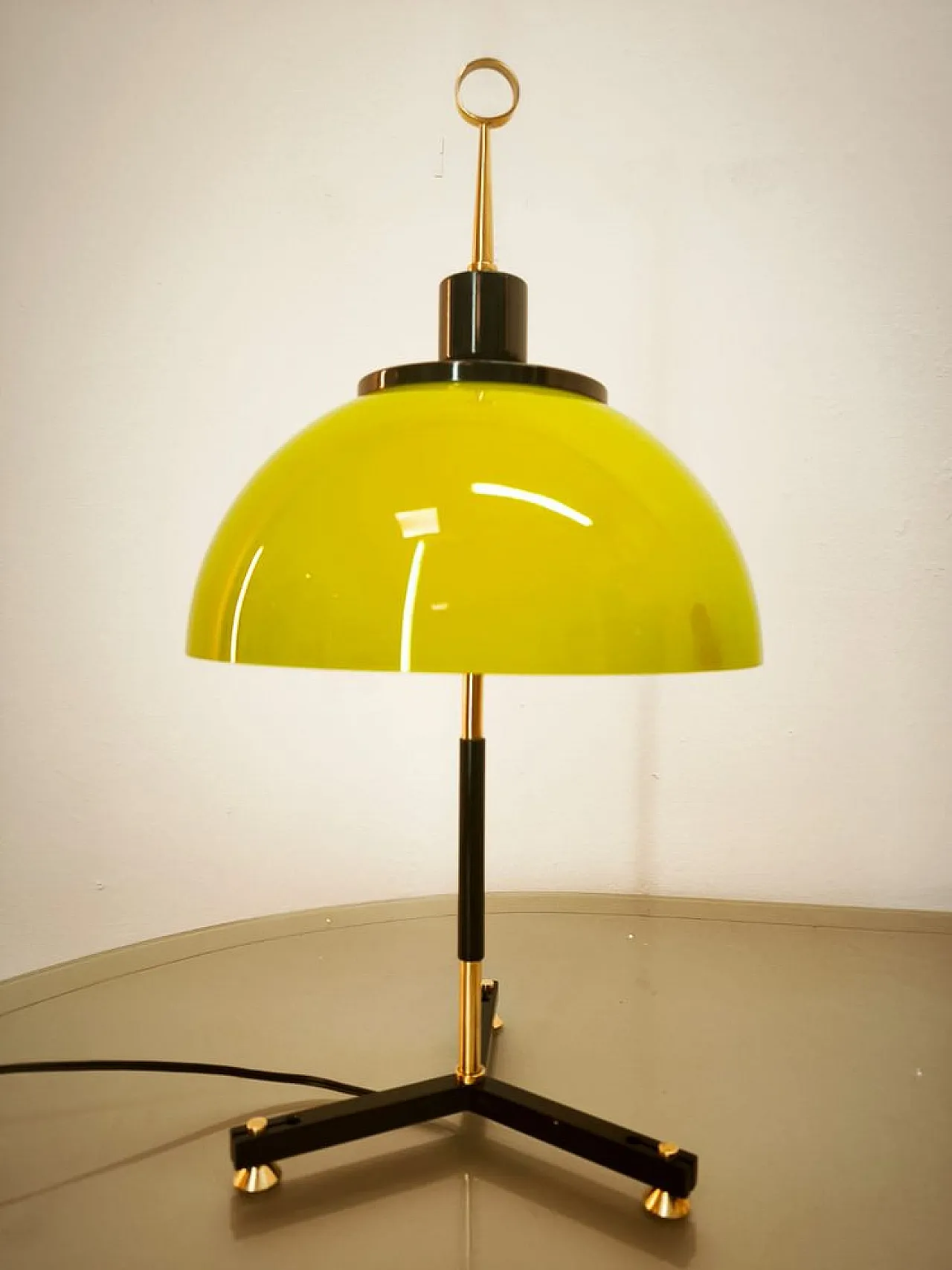 Lamp with green dome, 1950s 5