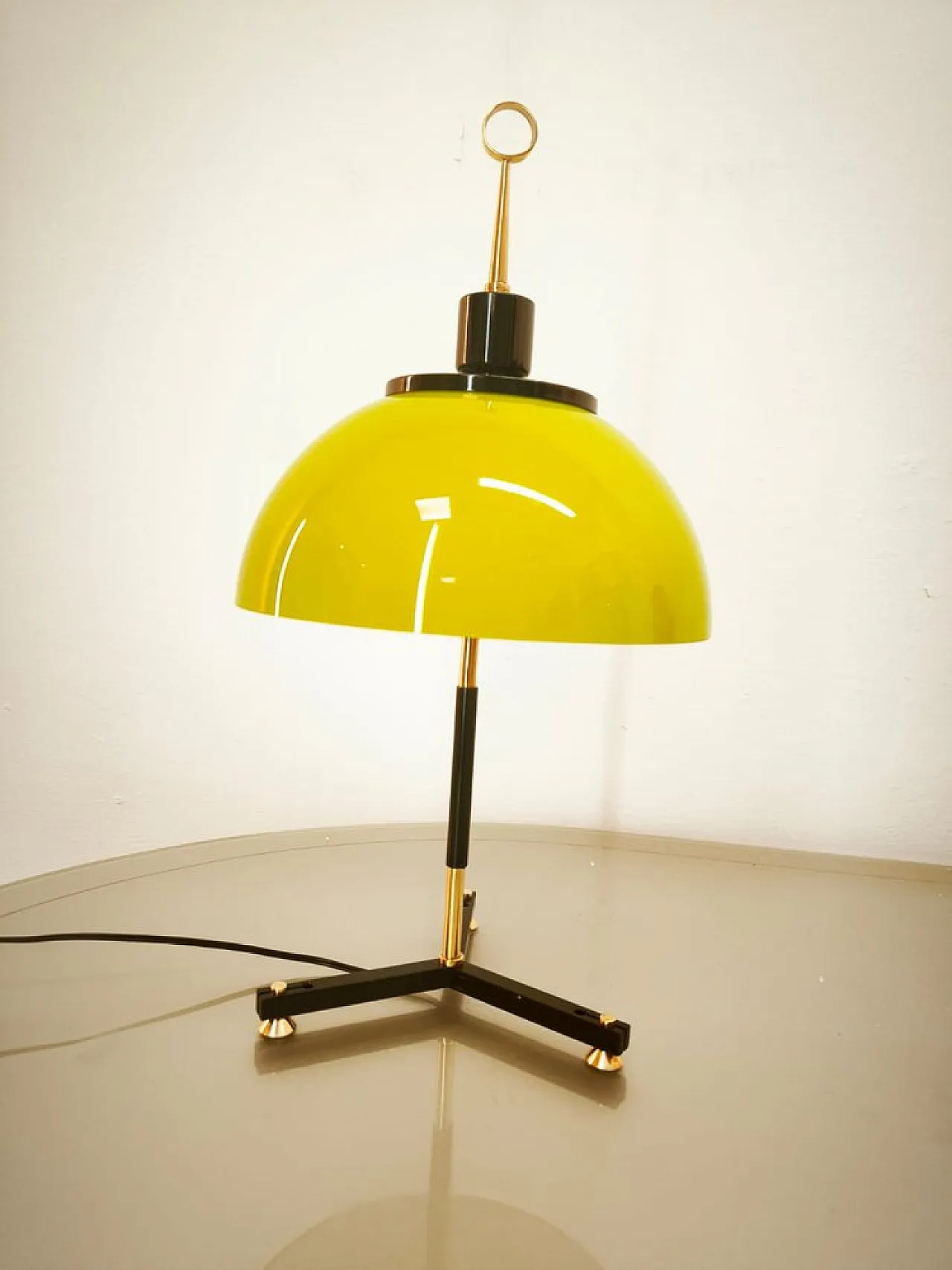 Lamp with green dome, 1950s 7