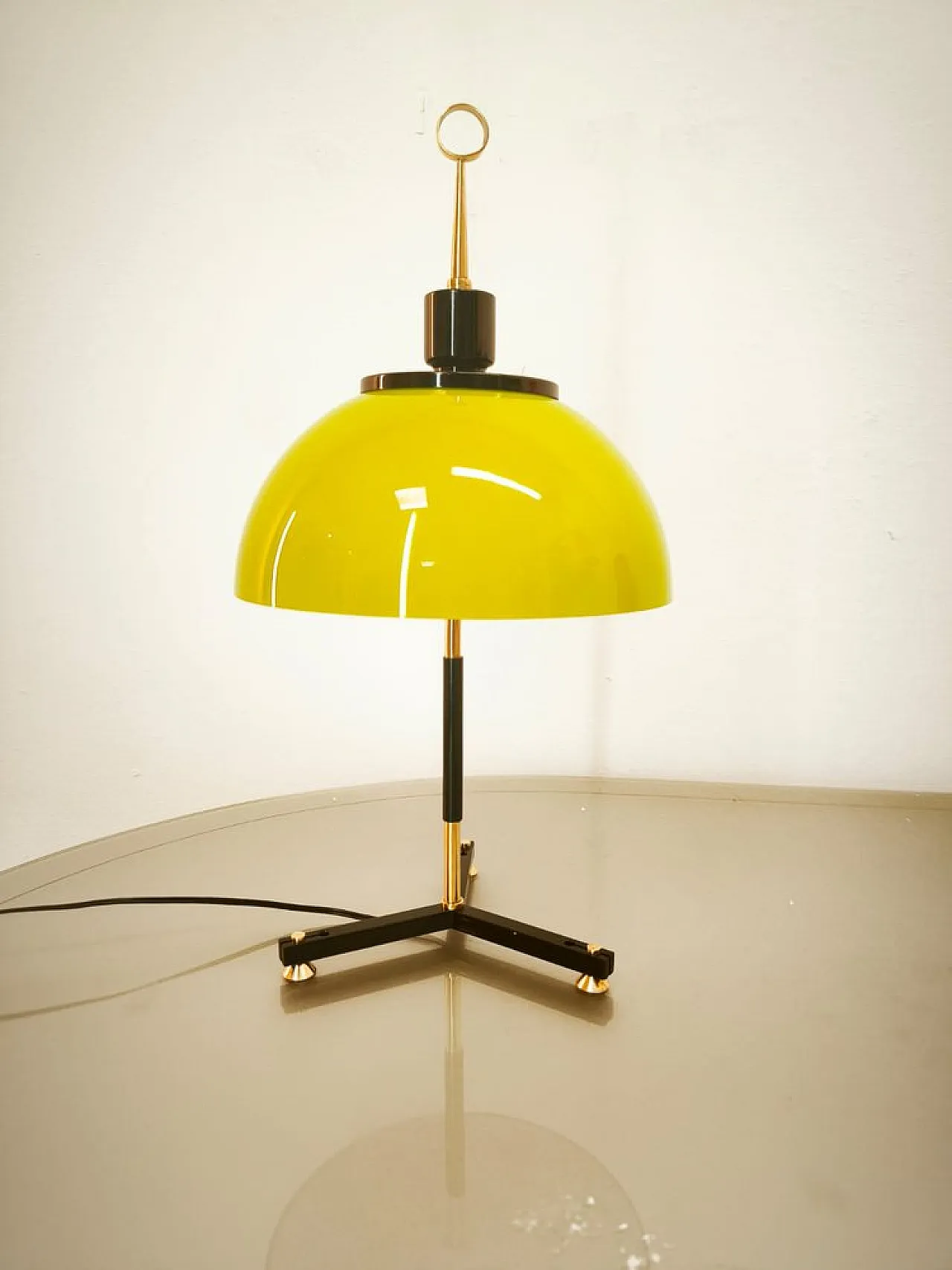 Lamp with green dome, 1950s 9