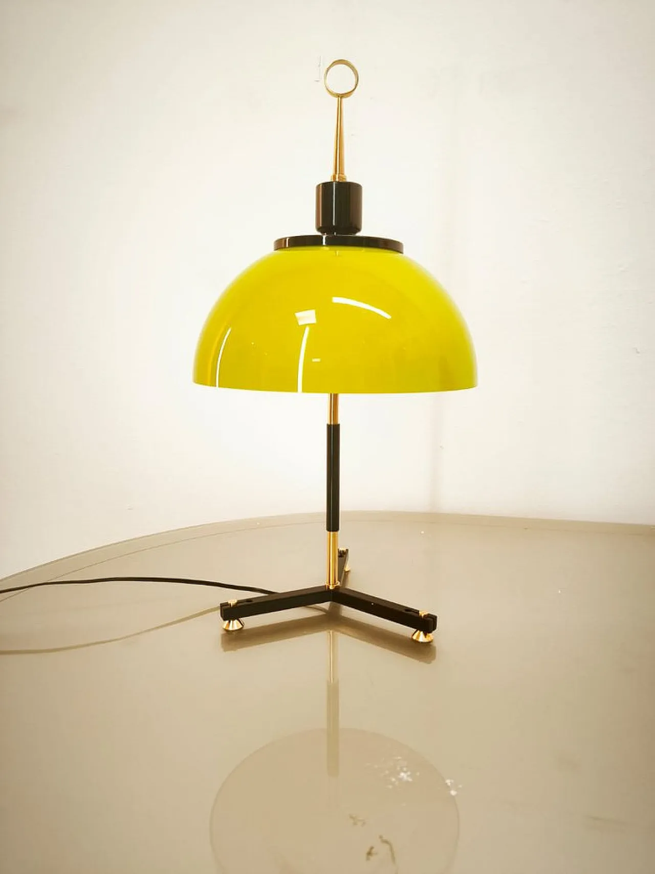 Lamp with green dome, 1950s 11