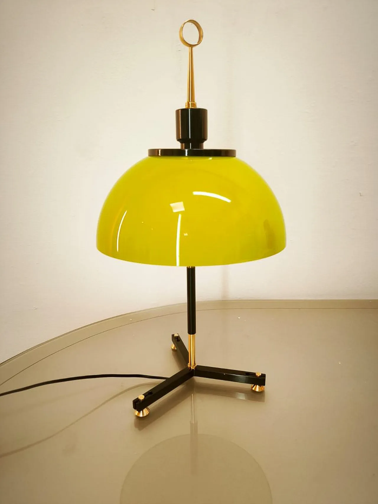 Lamp with green dome, 1950s 12