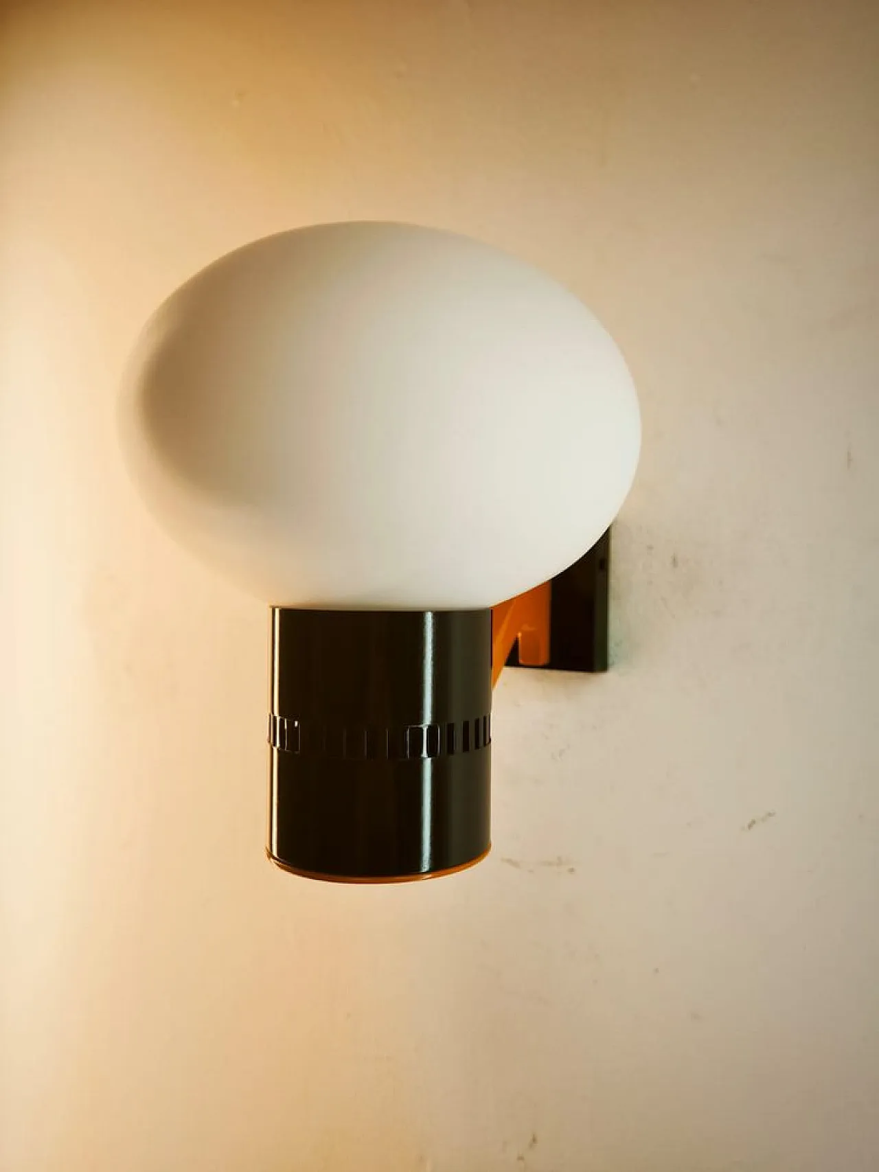 Space Age Wall light with oval glass, 1970s 3