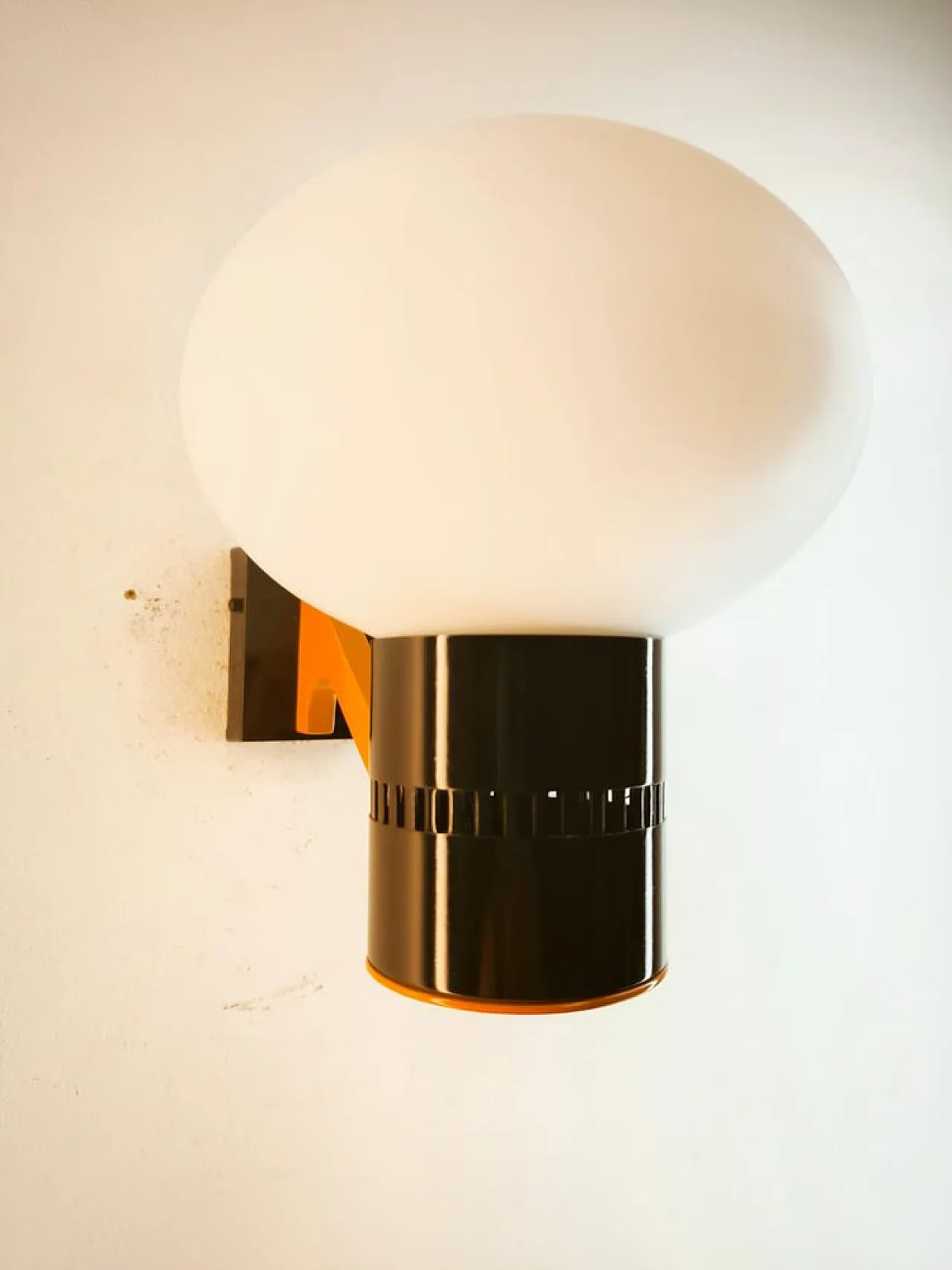 Space Age Wall light with oval glass, 1970s 5