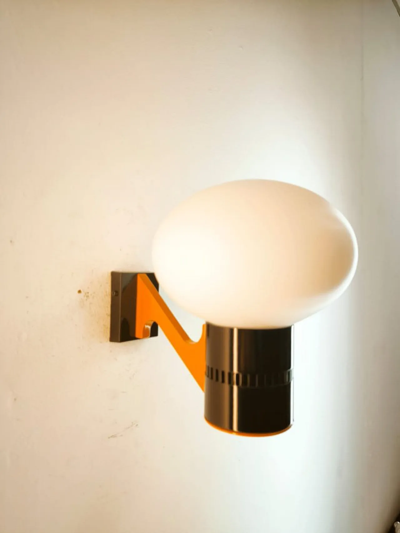 Space Age Wall light with oval glass, 1970s 8