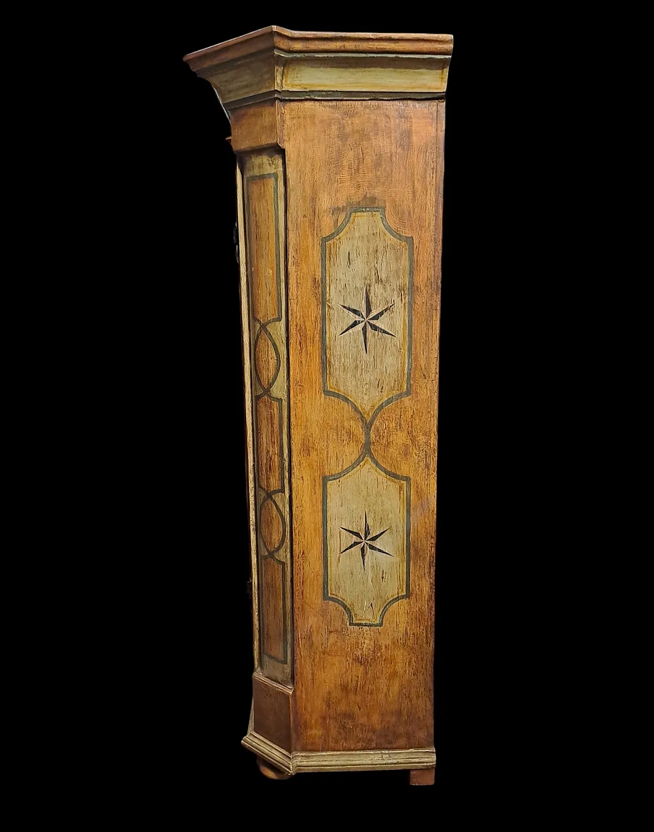 Tyrolese painted wardrobe with one door, 19th century 8