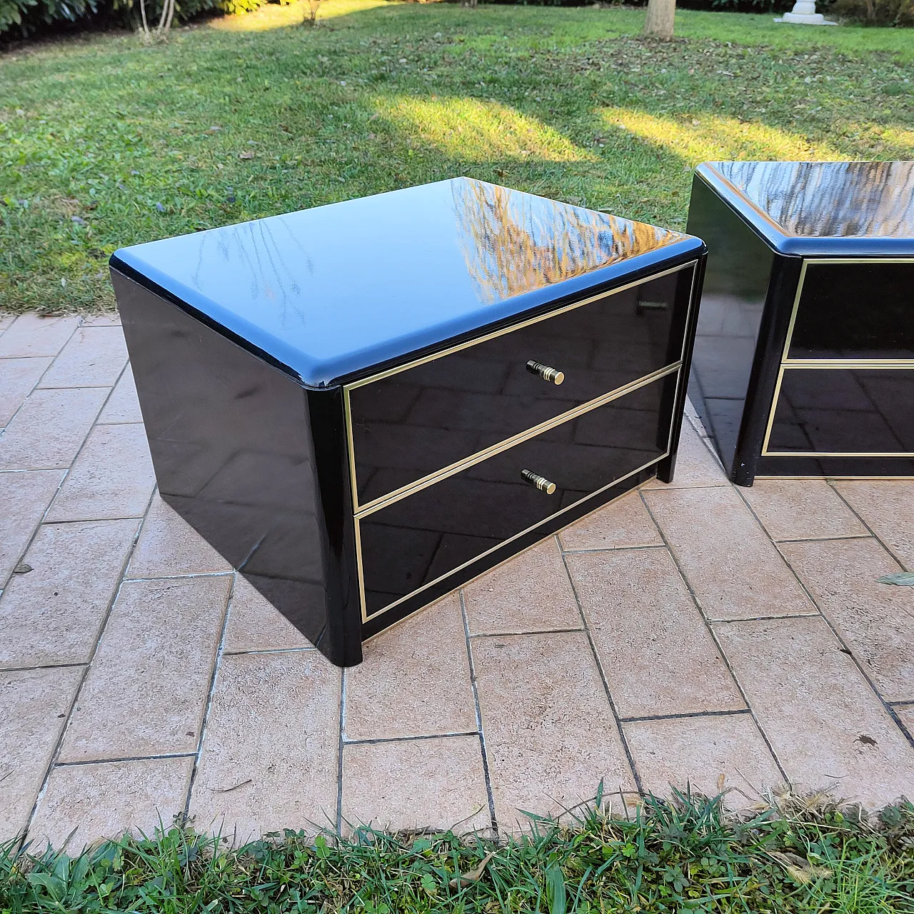 Pair of bedside tables by Renato Zevi, 70s 12