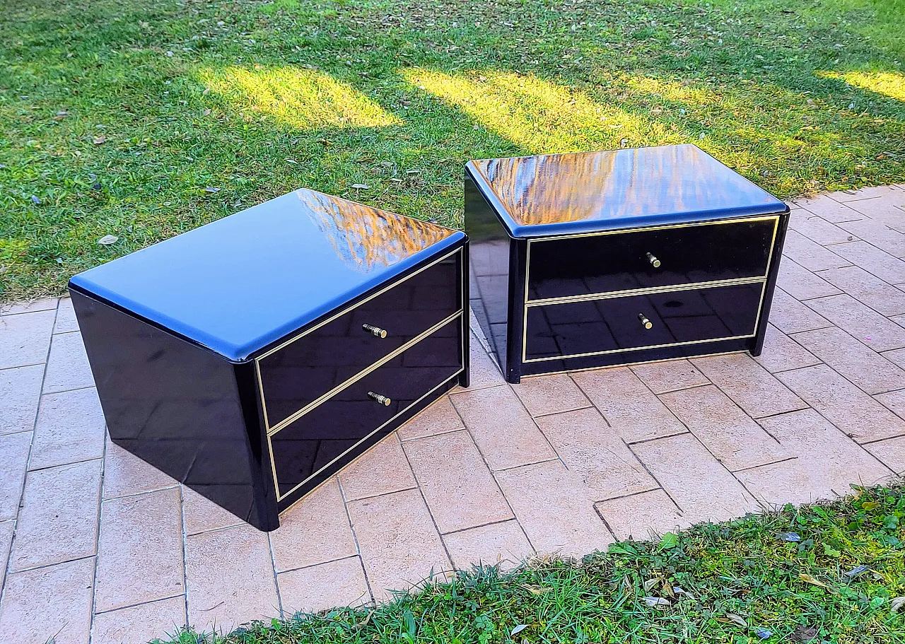 Pair of bedside tables by Renato Zevi, 70s 14