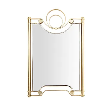 Solid brass mirror by Luciano Frigerio, Italy, 70s