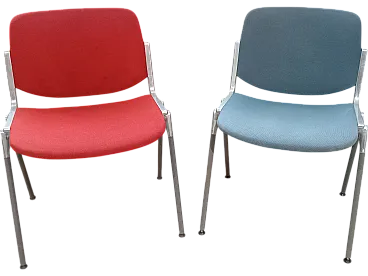 Pair of DSC 106 chairs by Giancarlo Piretti for Anonima Castelli, 80s