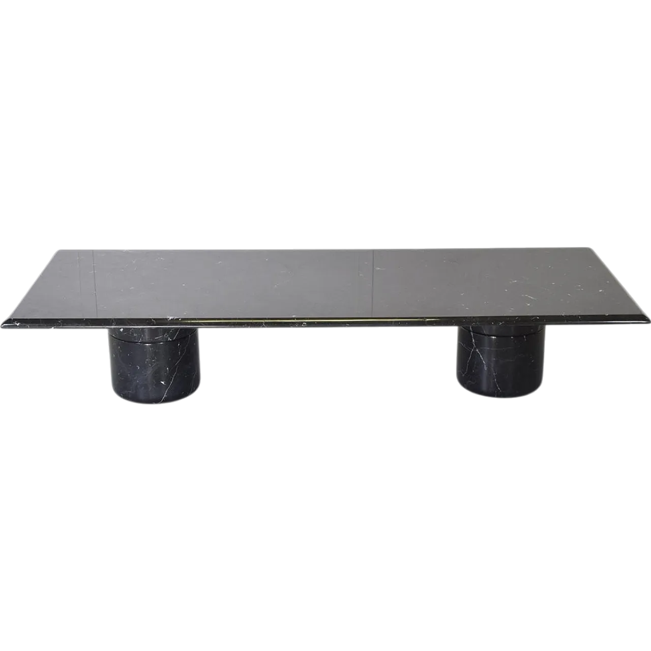 Coffee table in black Marquinia marble by Angelo Mangiarotti, 1980s 9