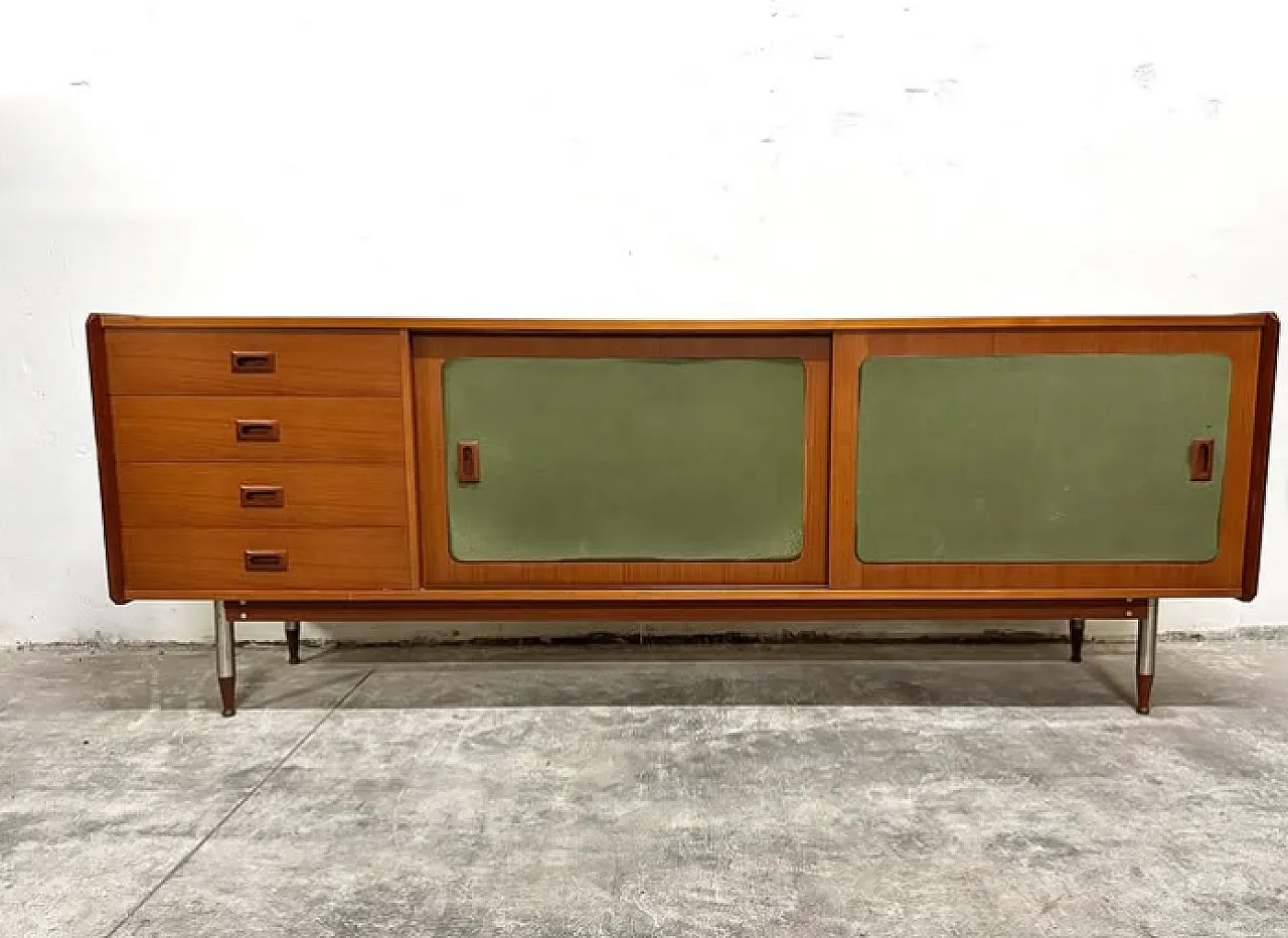 Teak and metal sideboard, 1960s 1