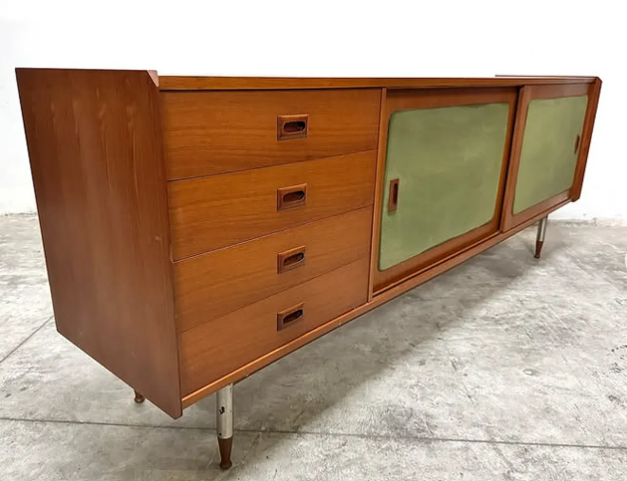 Teak and metal sideboard, 1960s 3