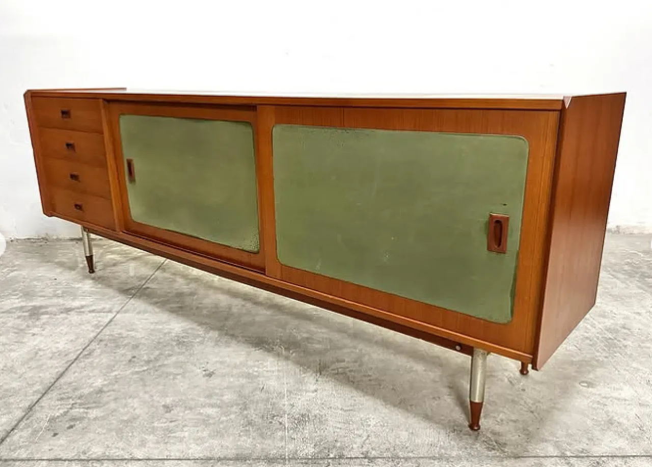 Teak and metal sideboard, 1960s 5