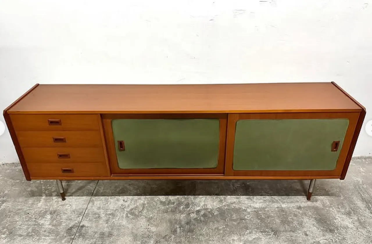 Teak and metal sideboard, 1960s 6