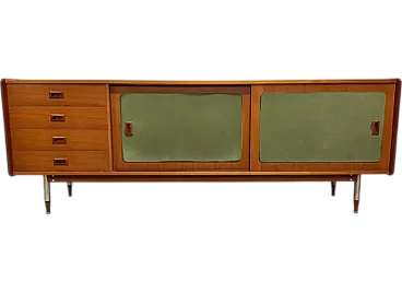 Teak and metal sideboard, 1960s