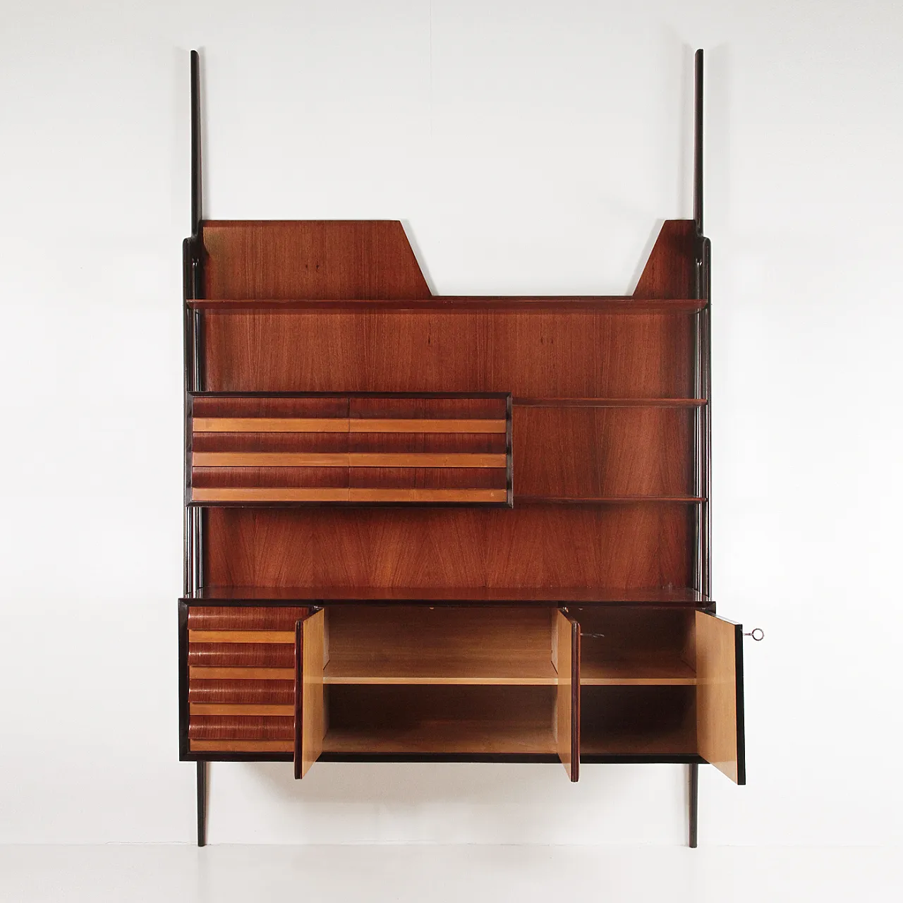 Wooden bookcase by Vittorio Dassi, 1950s 1