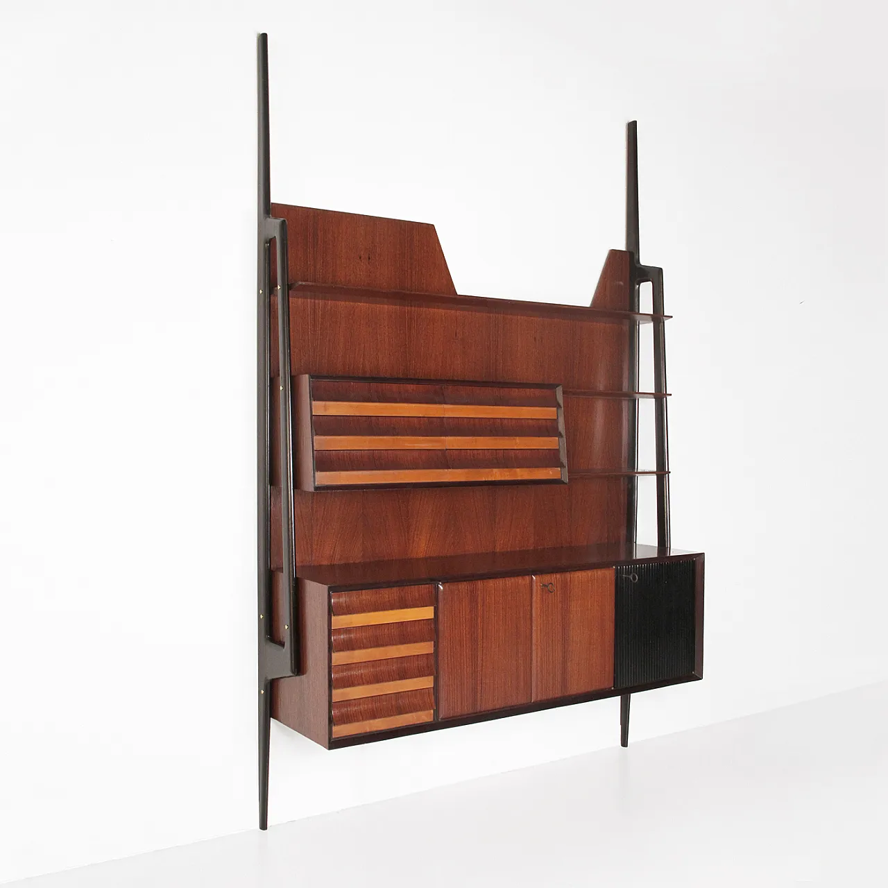 Wooden bookcase by Vittorio Dassi, 1950s 3