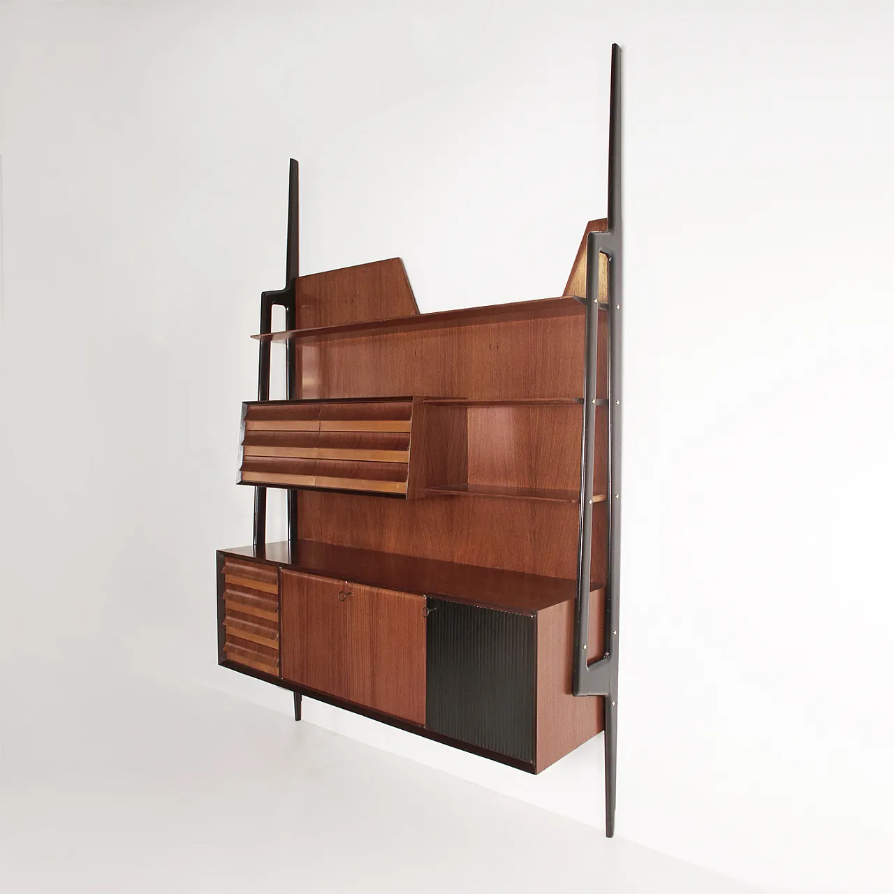 Wooden bookcase by Vittorio Dassi, 1950s 7