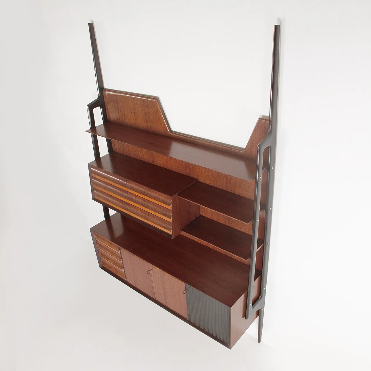 Wooden bookcase by Vittorio Dassi, 1950s 10