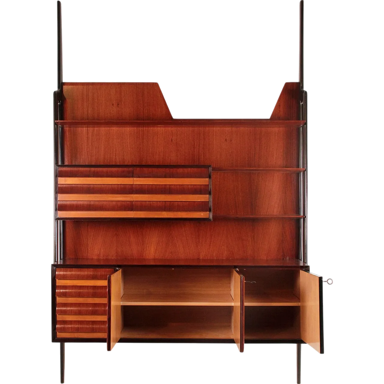 Wooden bookcase by Vittorio Dassi, 1950s 14