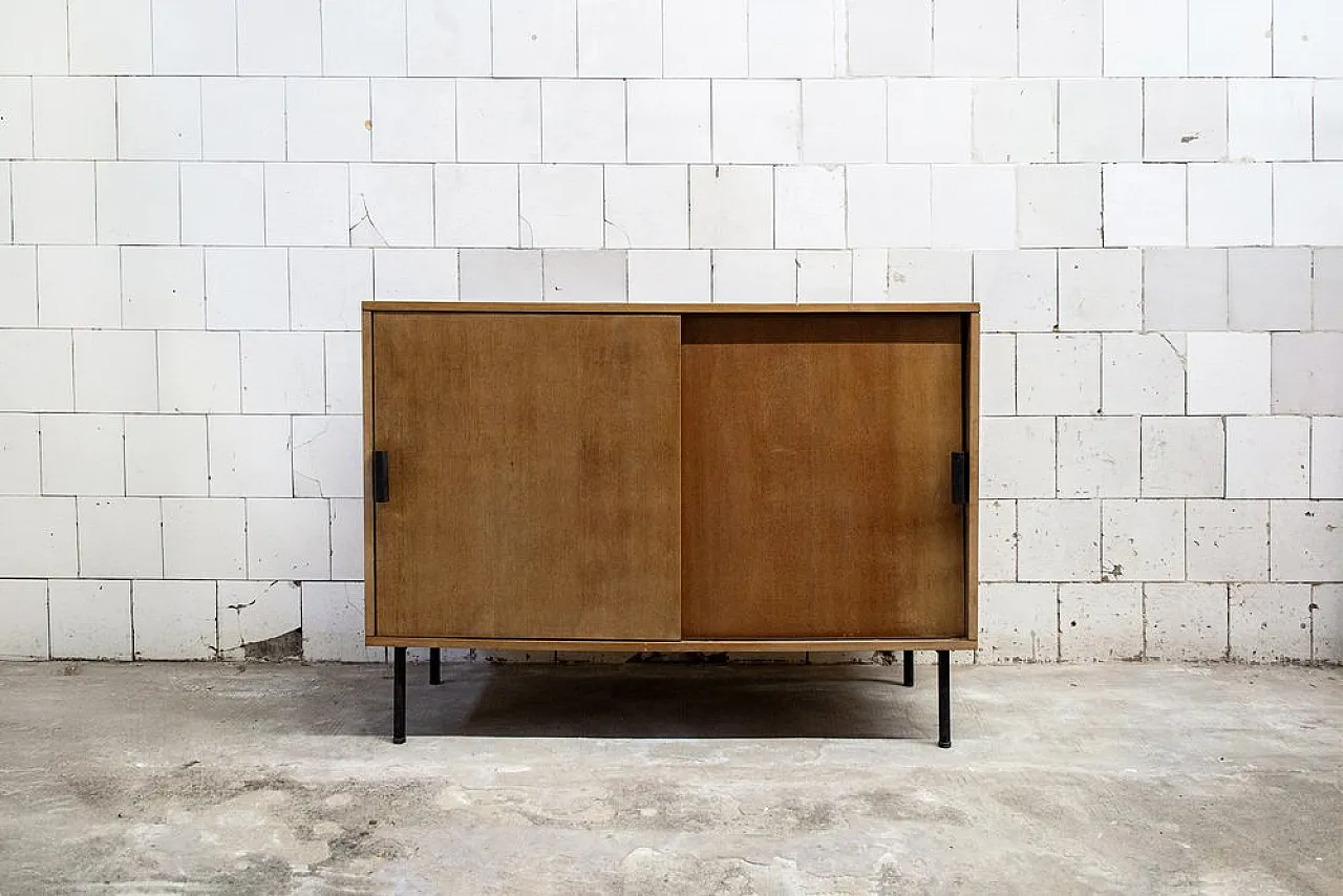 Credenza in legno e ferro di Leonardo Fiori per ISA Bergamo, anni '50 1