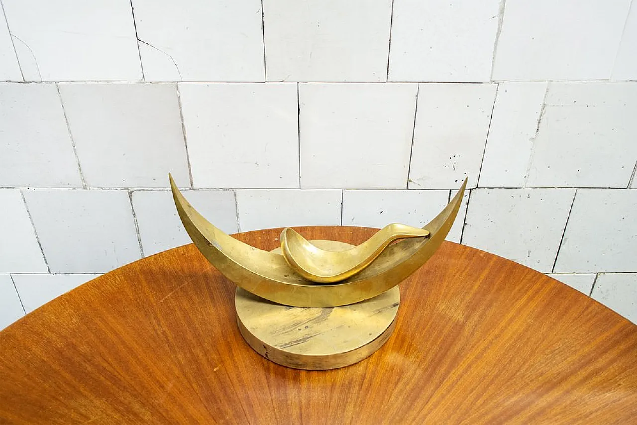 F. Fiamingo, scultura astratta in bronzo, anni '70 2